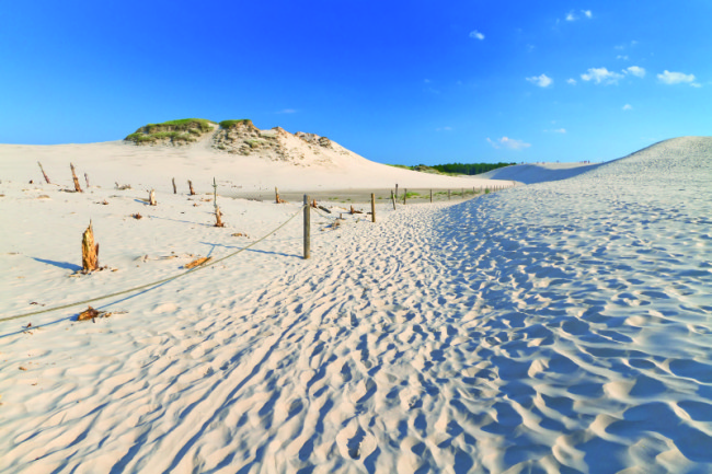 Песчаные пляжи курорта Леба
