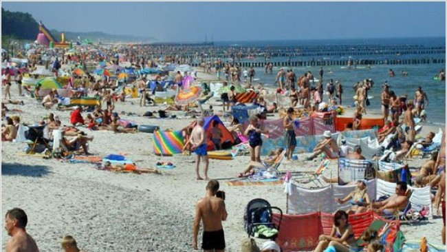 Курорт Дзвижино, пляж летом