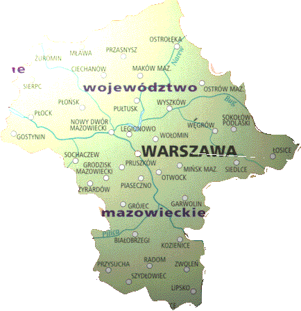  Карта Мазовецкого воеводства