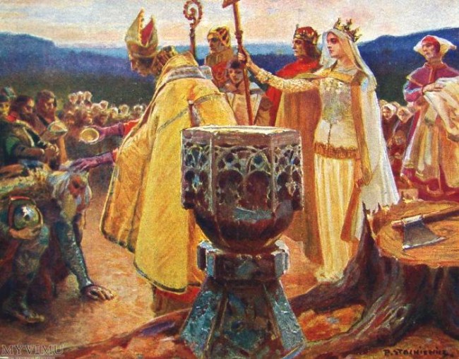 Królowa Jadwiga. Chrzest Litwy