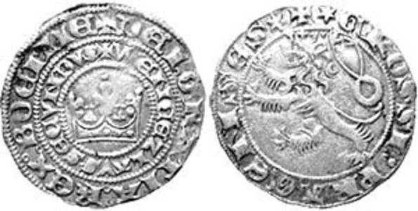 Вацлав II, король чешский и польский, в 1300 году начал чекан новой монеты