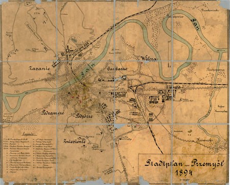 Цифровой план Перемышля 1894 г. с предместьями и окраинами города