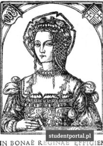  Королева Бона. Гравюра 1521 год