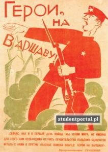 Советская агитация войны - плакат – Герои, на Варшаву! - StudentPortal