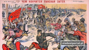 Советский карикатурно-агитационный плакат 1920 «Чем кончится панская затея» -StudentPortal